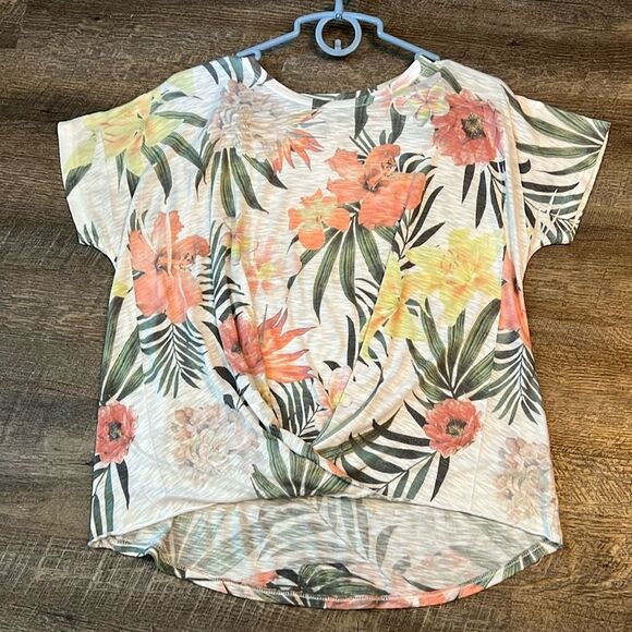 🏝️ Tryst Women’s Medium Tropical Print Top - Picture 1 of 5